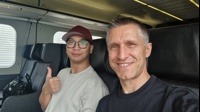 Joseph from Your IT Team and Ben on the train to Odense